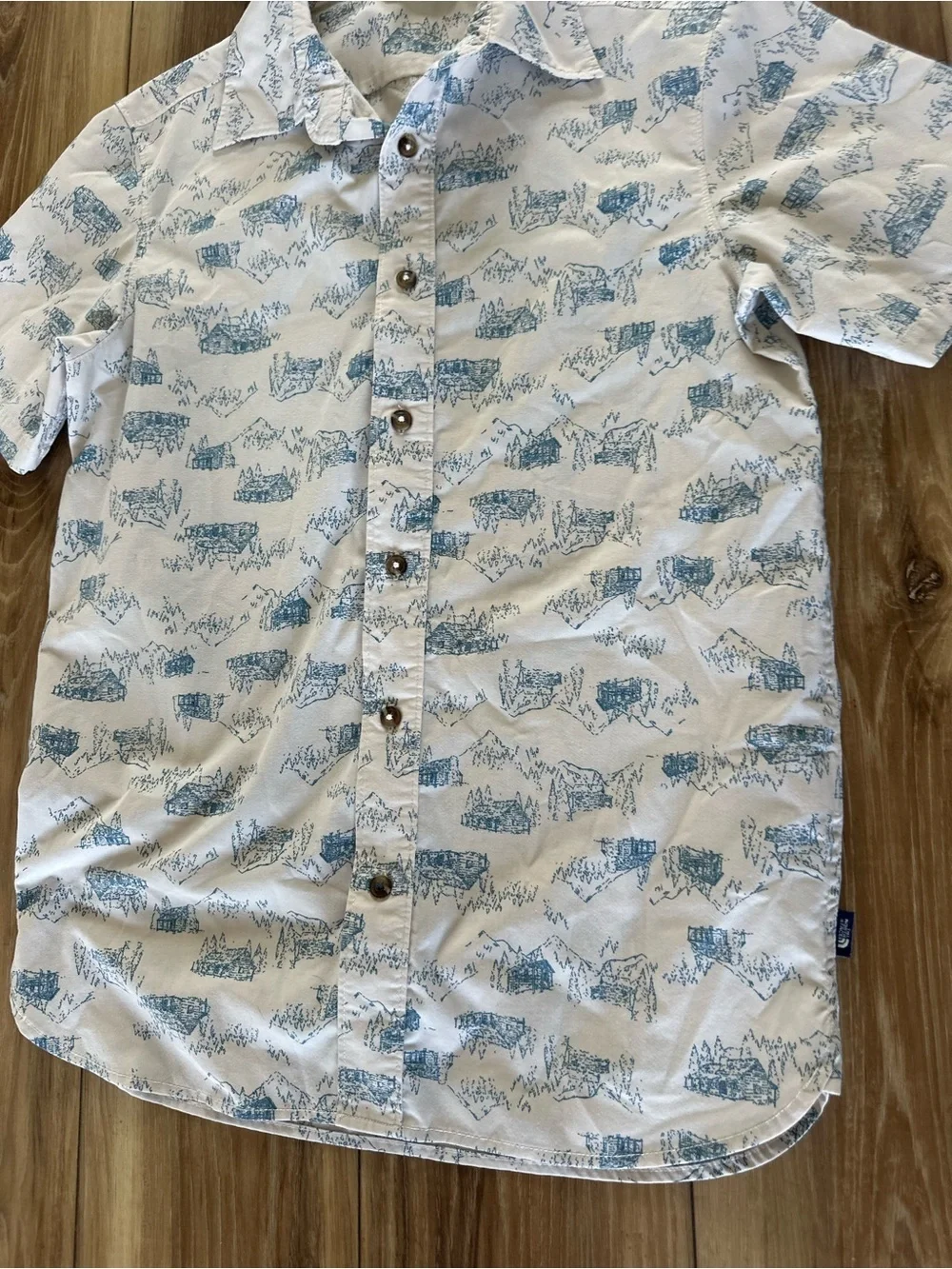 The North Face Men's Short-Sleeve Printed Button-Up Shirt size small
